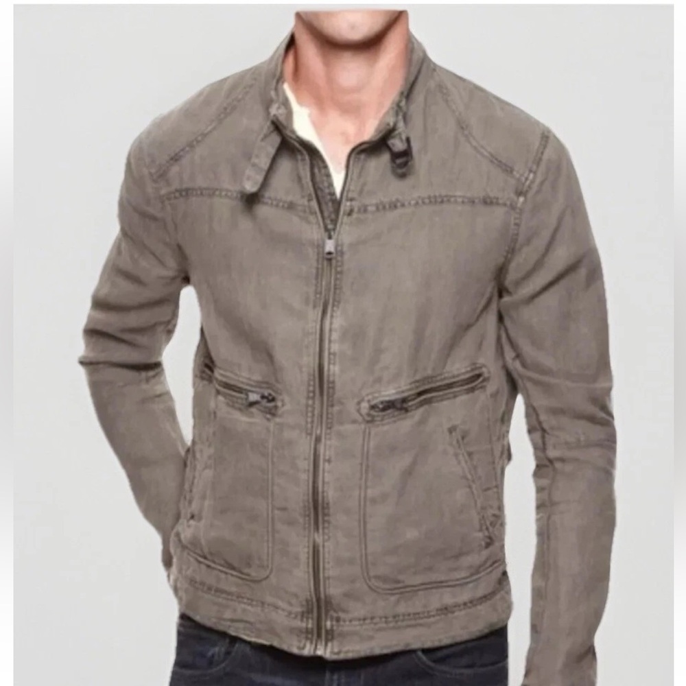 ROGUE Sage Linen Moto Jacket Men's Size XXL